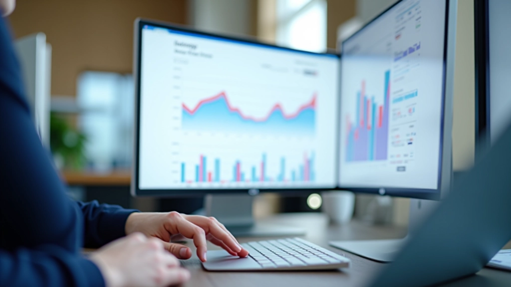 Graphique SEO et analytics affichés sur un écran, stratégie de référencement visualisée