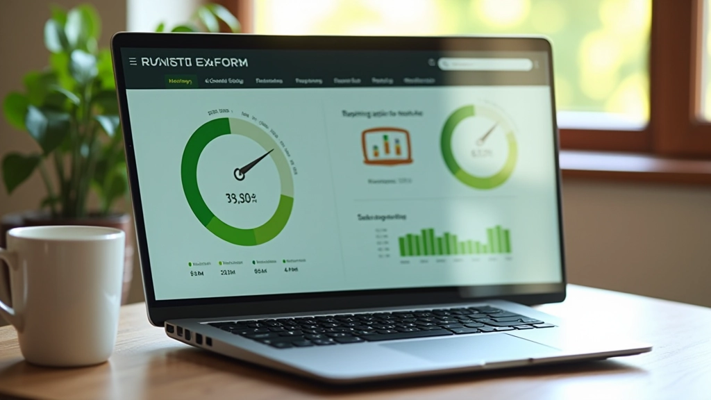 Graphique montrant la vitesse de chargement d'une page web avec des indicateurs verts et du code HTML visible